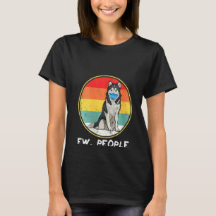 T-shirt Femme Vintage Ew Personnes Sibérie Husky Chien Wea