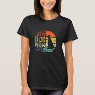 T-shirt Femme Vintage Rottweiler Meilleur Chien Maman Jama