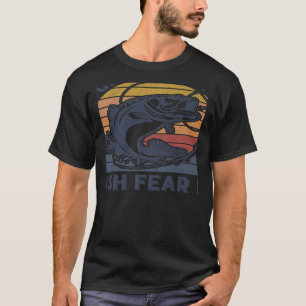 T-shirt Femme vintage Woman Me Poisson Peur Moi Basse Pêch