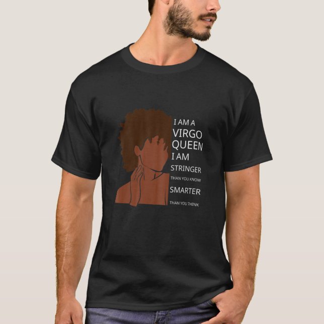 T-shirt Femme Virgo Queen Je Suis Plus Forte Cadeau Annive (Devant)