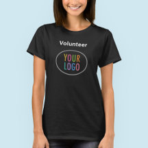 T-shirt Femme Volontaire Logo Personnalisé Black S