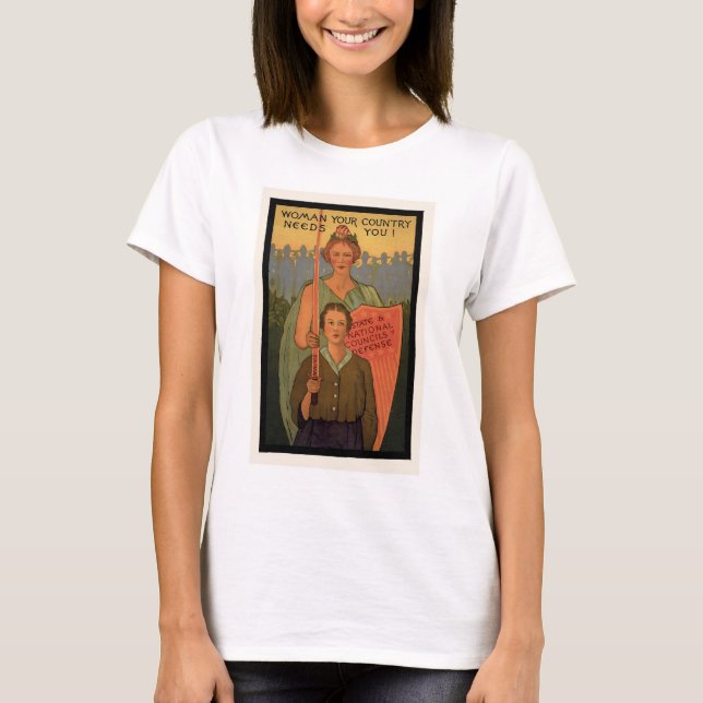 T-shirt Femme Votre Pays A Besoin De Vous ! (Devant)