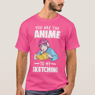 T-shirt Femme Vous L'Anime À Mon Sketting Anime Sketch
