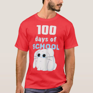 T-shirt Femmes 100 jours de l'école enseignant Cute Bunny