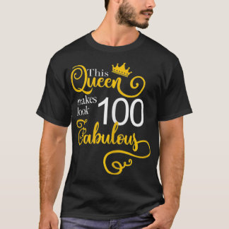 T-shirt Femmes 100e anniversaire fête cadeaux Idées grand-