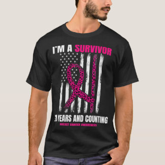 T-shirt Femmes 20 ans Cancer du sein Survivant Cadeaux ros