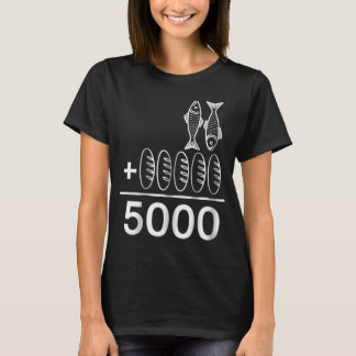 T-shirt Femmes 2 Poissons 5 pains Jésus nourrit 5000 Chrét