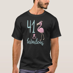 T-shirt Femmes 41e anniversaire 41 ans âge Flamant rose An