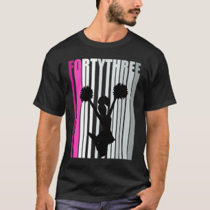 T-shirt Femmes 43ème Cheerleader Anniversaire Pom-pom girl