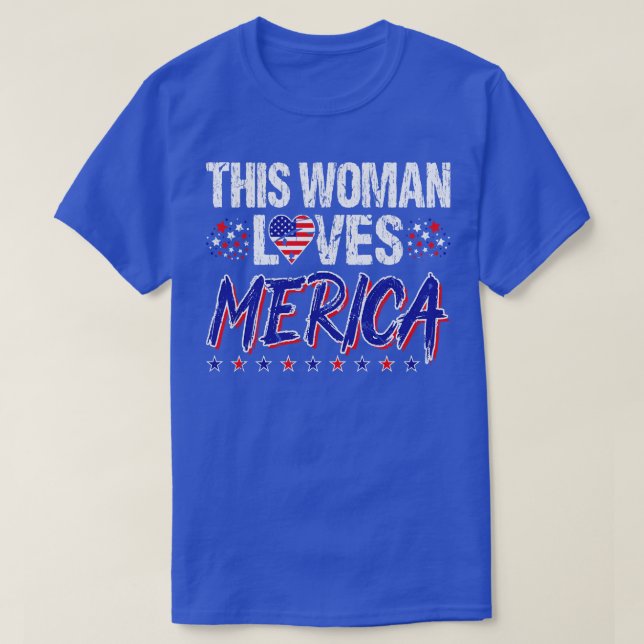 T-shirt Femmes 4 juillet Merica (Design devant)