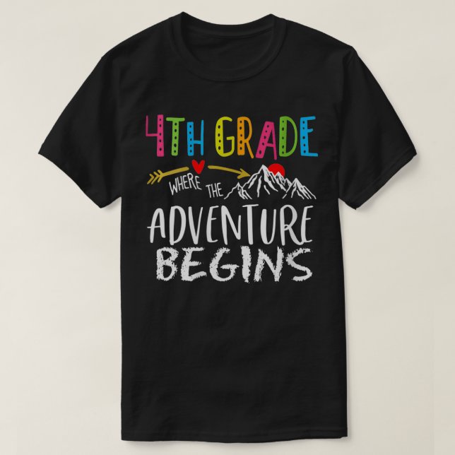 T-shirt Femmes 4e année où l'aventure commence l'enseignem (Design devant)