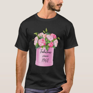 T-shirt Femmes 60 Ans Fabuleux depuis 1960 Anniversaire Gi