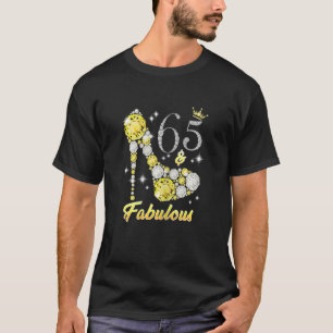 T-shirt Femmes 65 Ans Fabuleux Diamant Chaussures de Couro