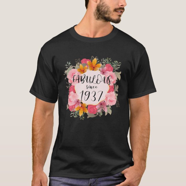 T-shirt Femmes 83 ans Fabuleux depuis 1937 Joyeux 83ème (Devant)