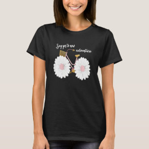 T-shirt Femmes à bicyclette conduire Fleur Motif Femmes di