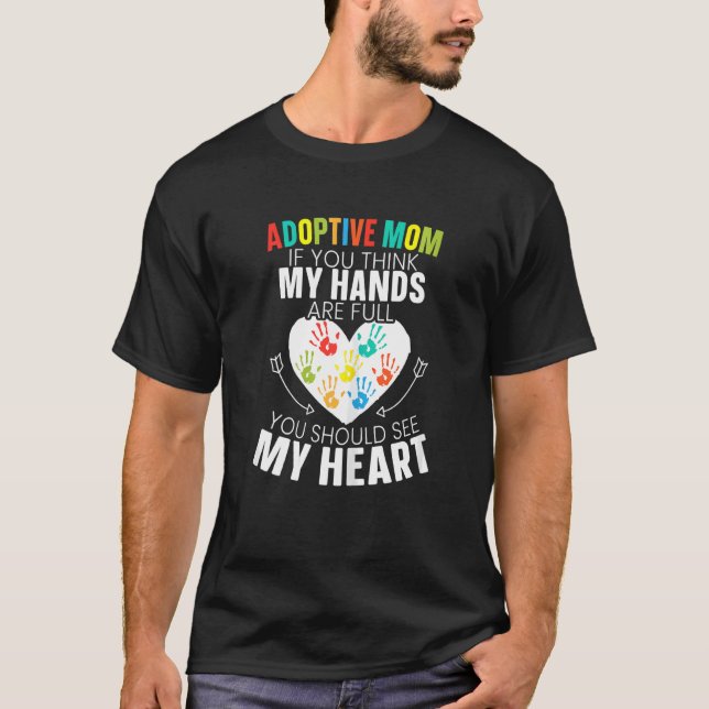 T-shirt Femmes adoptives Maman adoption Faire-part Foster  (Devant)