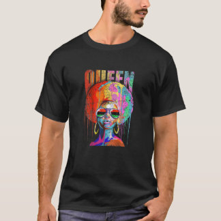 T-shirt Femmes Africaines Américaines Forte Reine Noire Af