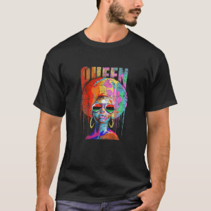 T-shirt Femmes Africaines Américaines Forte Reine Noire Af