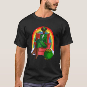 T-shirt Femmes Africaines Américaines Leprechaun Noir St