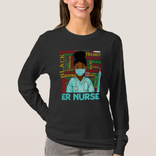 T-shirt Femmes afro-américaines Noir Er Nurse Noir Histori