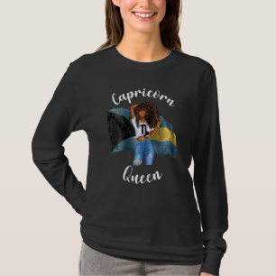 T-shirt Femmes Afro Bahaman Capricorne Reine Black Femmes