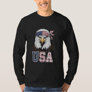 T-shirt Femmes Aigle Enfants Américains Drapeau Patriotiqu
