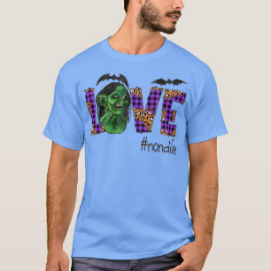 T-shirt Femmes Aimer halloween art effrayant Nona cadeau d