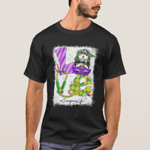 T-shirt FEMMES AIVE Messy Bun Aide à la vie Mardi Gras Ca