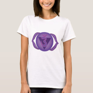 T-shirt femmes Ajna ou troisième oeil Chakra, blan