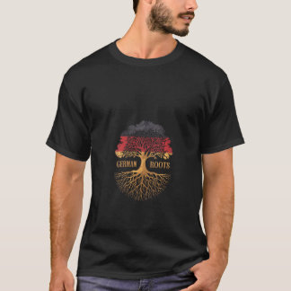 T-shirt Femmes Allemandes Racines Allemagne Drapeau Couleu