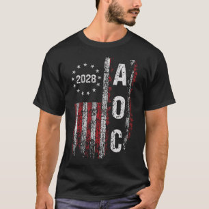 T-shirt Femmes Aoc Alexandria Ocasio Cortez 2028 Pour Pres