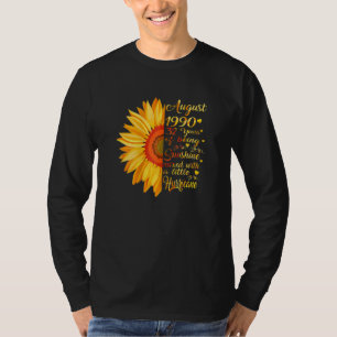 T-shirt Femmes Août Filles 1990 Anniversaire 32 Ans Ma