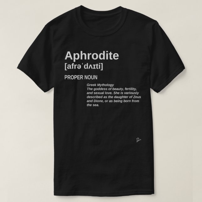 T-shirt Femmes Aphrodite définition déesse de la valeur be (Design devant)