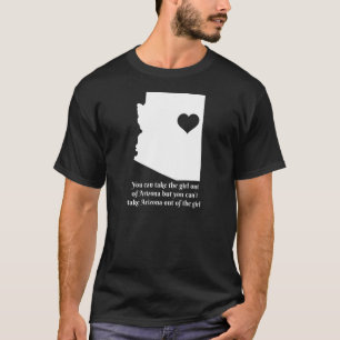 T-shirt Femmes Arizona Girl State Map Phoenix Heart Pride