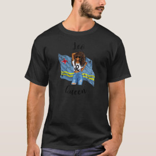 T-shirt Femmes Aruba Leo Queen Afro cheveux Afrique Aruba 