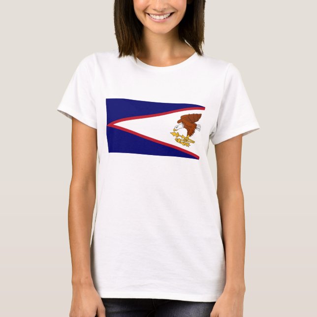 T-shirt femmes avec drapeau des Samoa américaines (Devant)