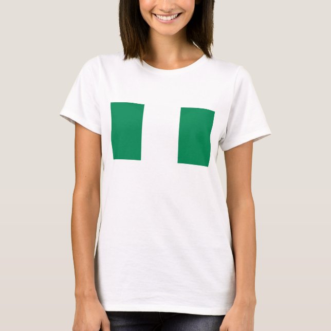 T-shirt femmes avec le drapeau du Nigeria (Devant)