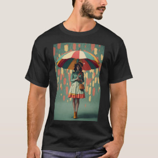 T-shirt femmes avec parapluie