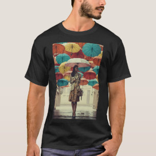 T-shirt femmes avec umbrela