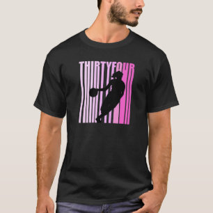 T-shirt Femmes Basket-Ball 34E Anniversaire Retro 34 Su