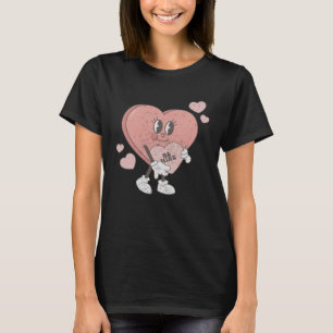 T-shirt Femmes Be Mine Valentines Day Coeurs mignons Retro