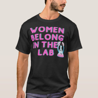 T-shirt Femmes Belong In The Lab drôle Sticker 1