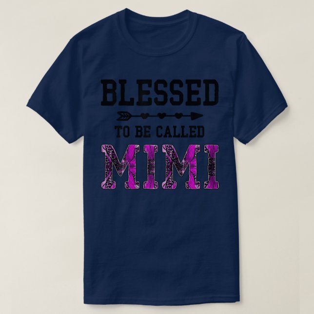 T-shirt Femmes béni d'être appelé Mimi Fête des Mères flo (Design devant)