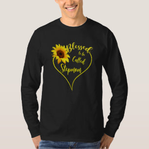 T-shirt Femmes Béni D'Être Appelé Stepmamie Tournesol Pas