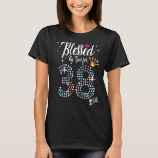 T-shirt Femmes bénis par Dieu pendant 38 ans 38e anniversa