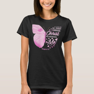 T-shirt Femmes Bible chrétienne Verse Papillon Religieux J