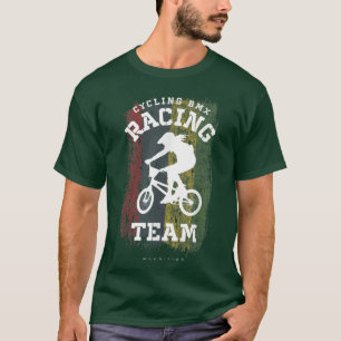 T-shirt Femmes BMX Vélo Maurice Drapeau Vélo vélo Raci