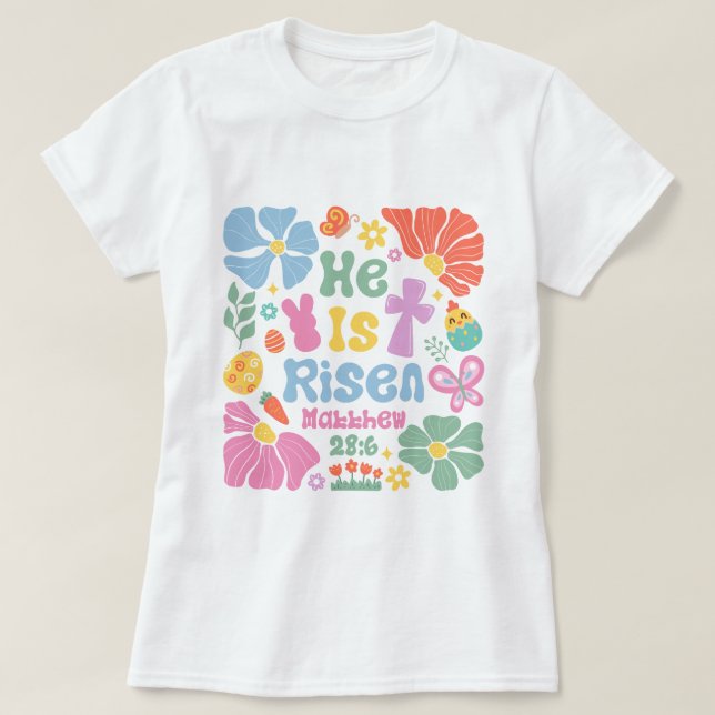 T-shirt Femmes Boho Christian Pâques (Design devant)