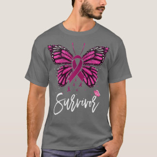 T-shirt Femmes Cancer du sein Survivant Rosie Riveter Rose