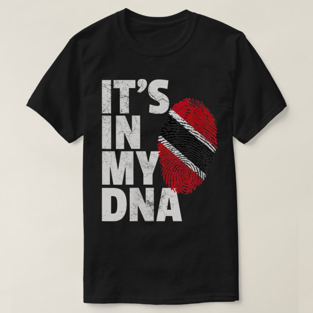 T-shirt FEMMES C'EST DANS MON ADN Drapeau Trinité-et-Tobag (Design devant)